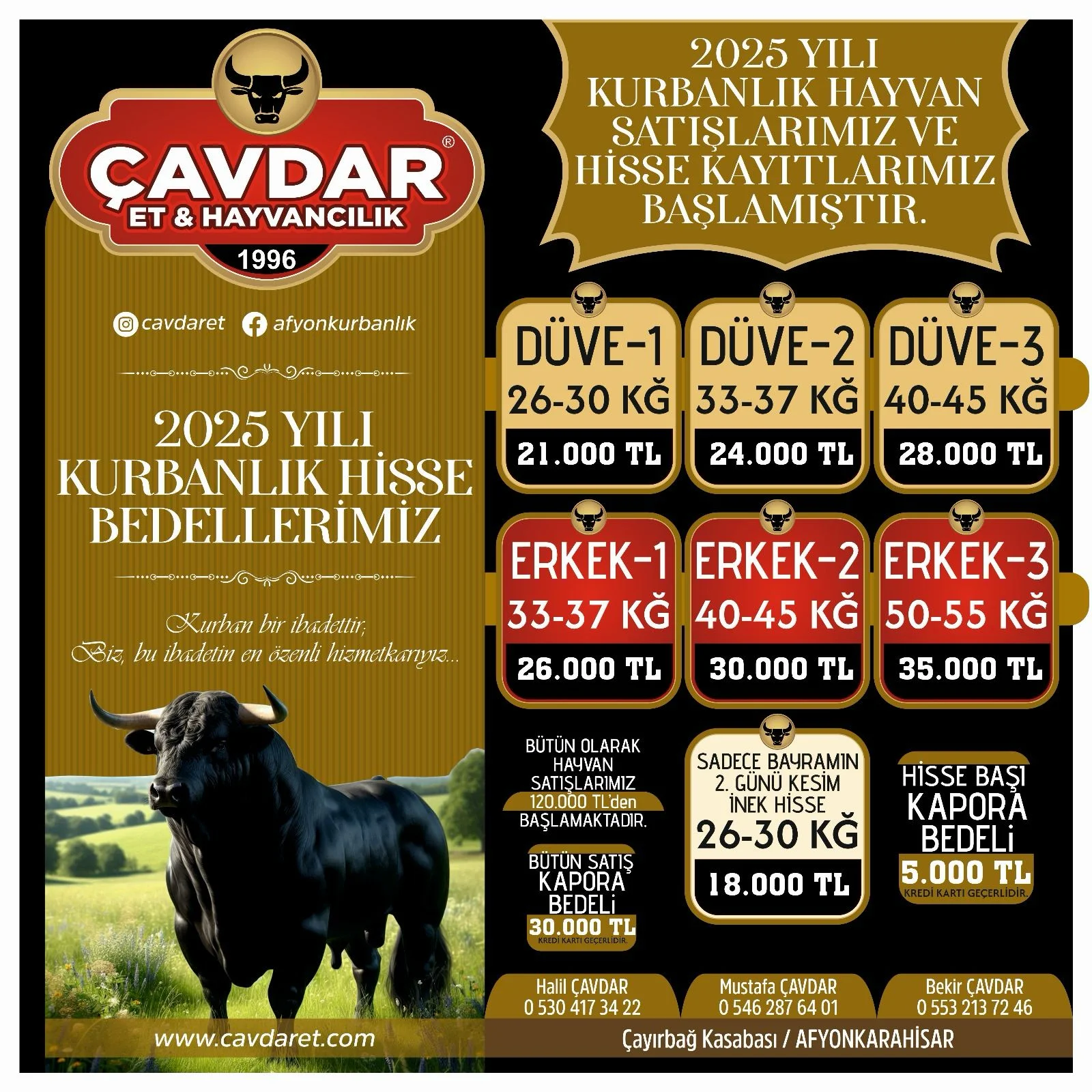 Afyon Kurbanlık Hayvan | Akika Kurbanı | Şükür Kurbanı | Afyon Adaklık Kurban